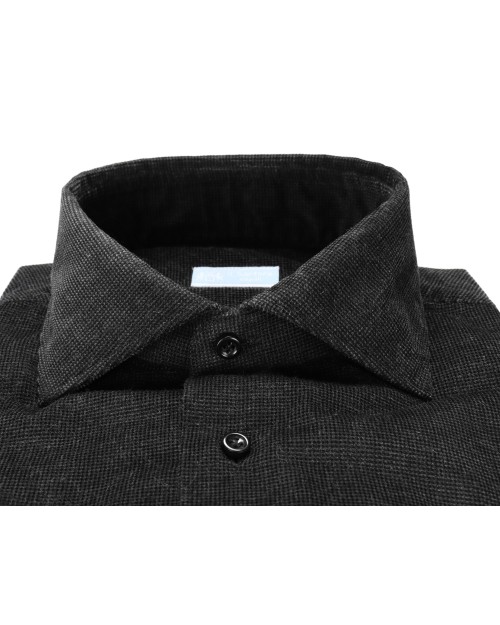 IL SARTORE NAPOLI DRESS SHIRT - BLACK - COTTON