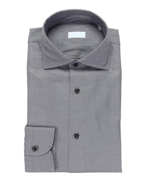 IL SARTORE NAPOLI DRESS SHIRT - BLUE & BLACK - COTTON 