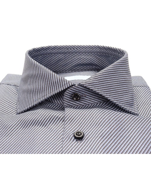 IL SARTORE NAPOLI DRESS SHIRT - BLUE & BLACK - COTTON 