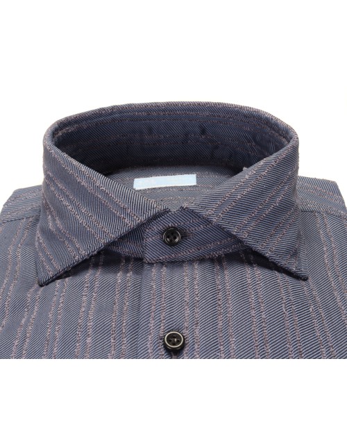 IL SARTORE NAPOLI DRESS SHIRT - BLUE - COTTON