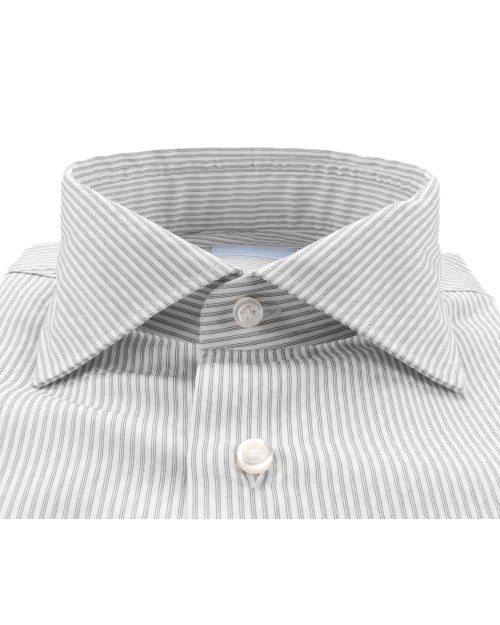 IL SARTORE NAPOLI DRESS SHIRT - WHITE & BLACK - COTTON