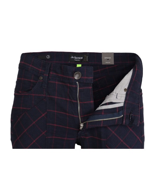 JECKERSON PANTS - BLUE & RED - STRETCH COTTON & LYOCELL