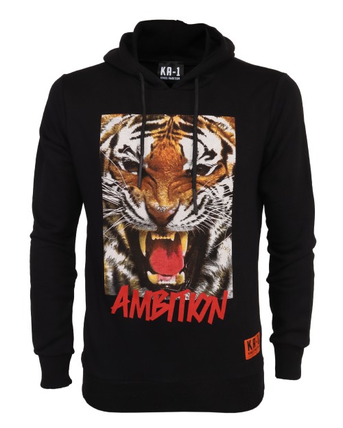 KA-1 HOODIE - BLACK - COTTON