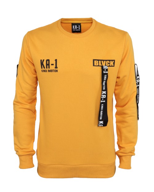 KA-1 SWEATSHIRT - YELLOW - COTTON