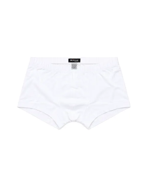 KITON BOXER BRIEFS - WHITE - STRETCH COTTON