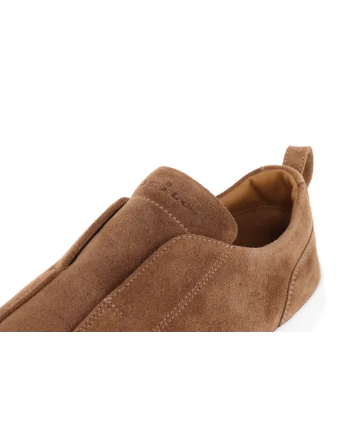 KITON SLIP-ON SNEAKERS - CALFSKIN SUEDE - CIGAR BROWN