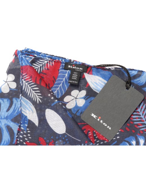 KITON SCARF - BLUE - MODAL