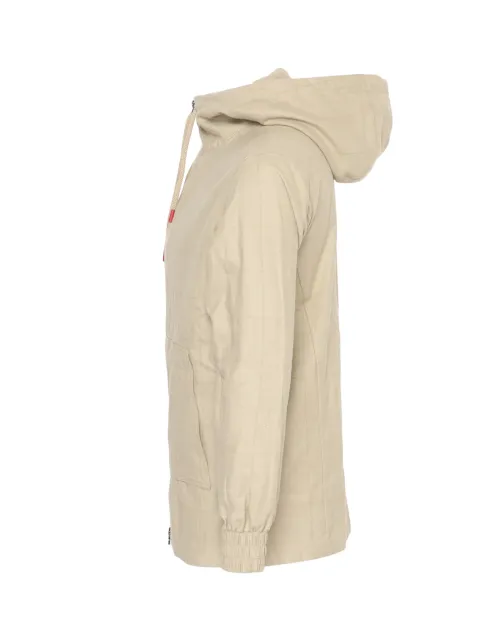 KITON HOODIE JACKET - BEIGE - COTTON FLANNEL