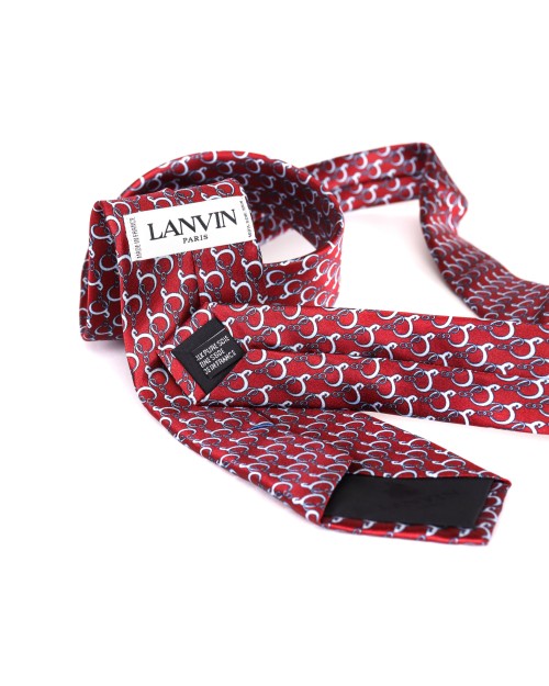 LANVIN TIE - BURGUNDY - PURE SILK