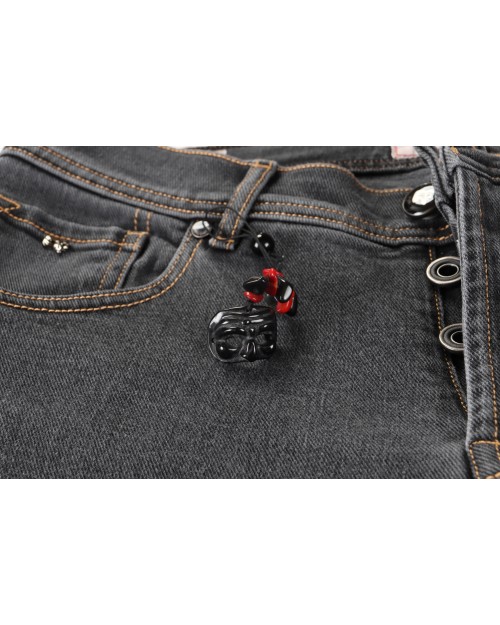 MARCO PESCAROLO "NERANO" JEANS - GREY - STRETCH COTTON