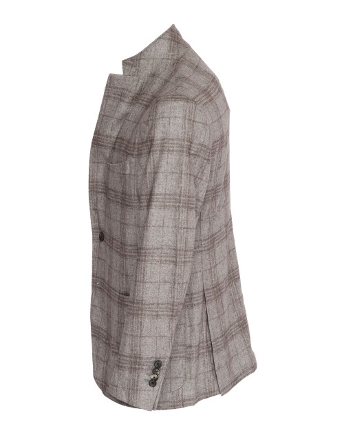 MARCO PESCAROLO "ARES" SPORT COAT - GREY & BROWN - STRETCH CASHMERE