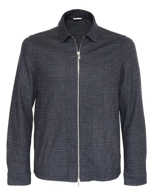 MARCO PESCAROLO "AVI" JACKET - BLUE - STRETCH WOOL & CASHMERE