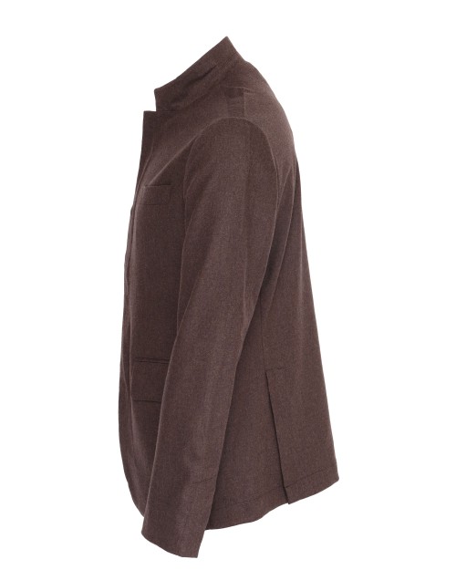 MARCO PESCAROLO "VITO" JACKET - BROWN - WOOL & CASHMERE