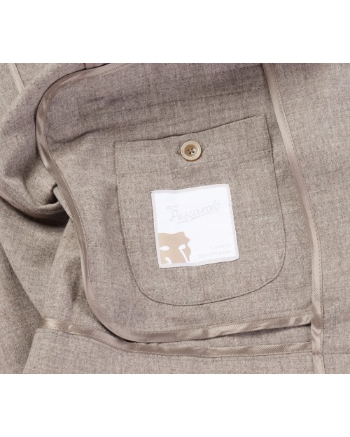 MARCO PESCAROLO "JET" JACKET - DOVE-GREY - STRETCH WOOL & CASHMERE