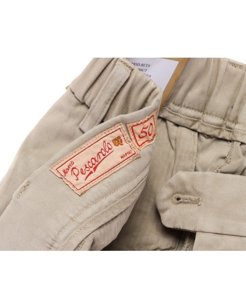 MARCO PESCAROLO PANTS - DOVE-GREY - STRETCH LYOCELL & COTTON