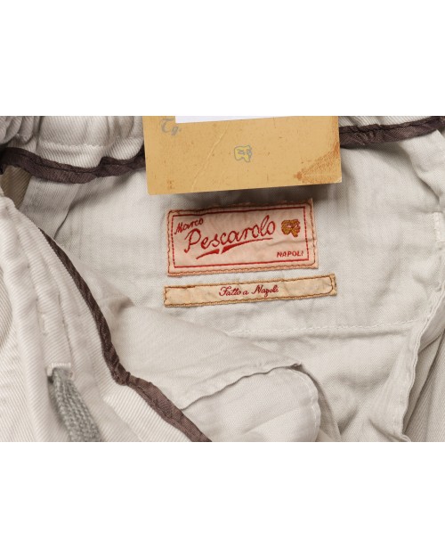 MARCO PESCAROLO PANTS - BEIGE - STRETCH COTTON & LYOCELL