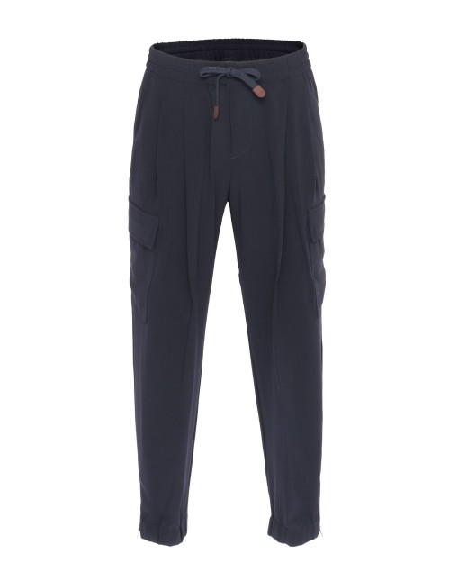 MARCO PESCAROLO PANTS - MIDNIGHT BLUE - STRETCH WOOL