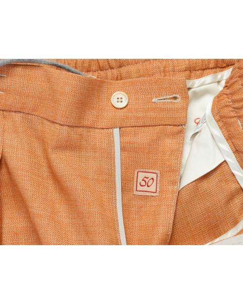 MARCO PESCAROLO PANTS - ORANGE - LIGHTWEIGHT WOOL 