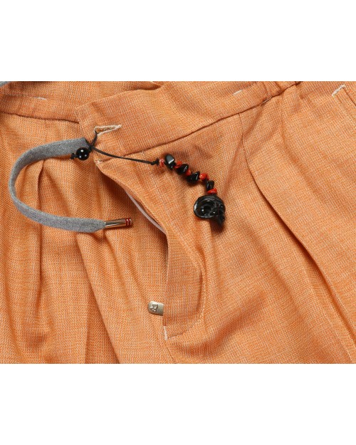 MARCO PESCAROLO PANTS - ORANGE - LIGHTWEIGHT WOOL 