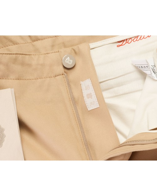 MARCO PESCAROLO PANTS - BEIGE - STRETCH COTTON & CASHMERE