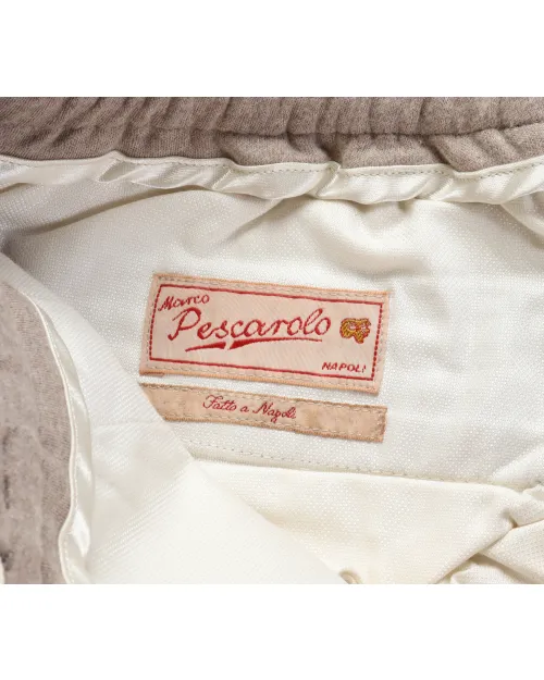 MARCO PESCAROLO PANTS - DOVE-GREY - COTTON JERSEY