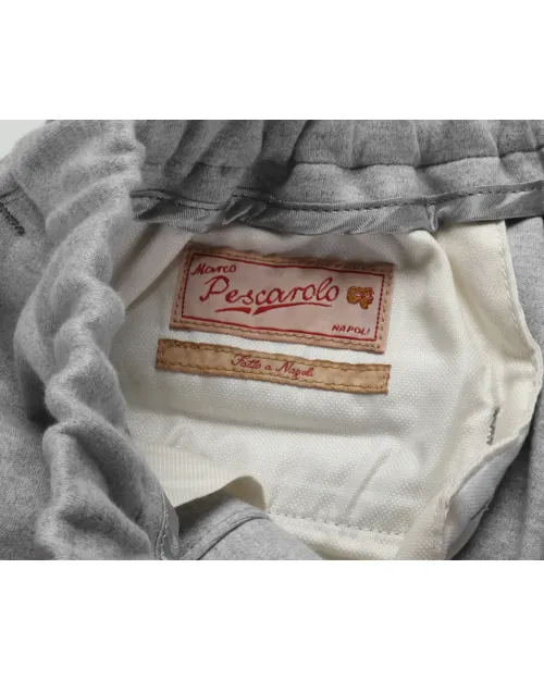 MARCO PESCAROLO PANTS - GREY - COTTON JERSEY