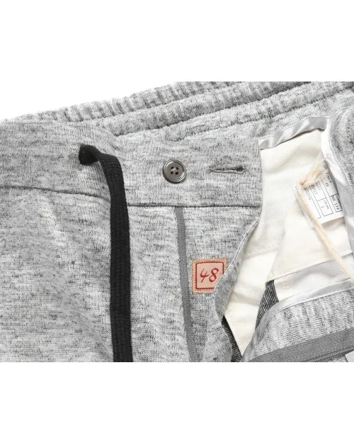 MARCO PESCAROLO PANTS - GREY - LINEN & COTTON