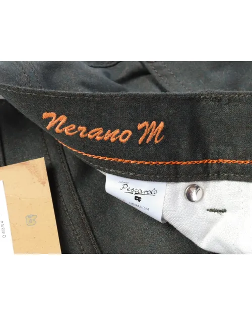 MARCO PESCAROLO "NERANO" PANTS - GREEN - STRETCH WOOL & CASHMERE
