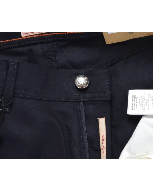 MARCO PESCAROLO "NERANO" PANTS - NAVY BLUE - STRETCH WOOL & CASHMERE
