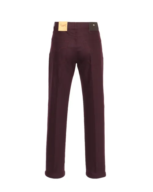 MARCO PESCAROLO "NERANO" PANTS - PURPLE - STRETCH WOOL & CASHMERE