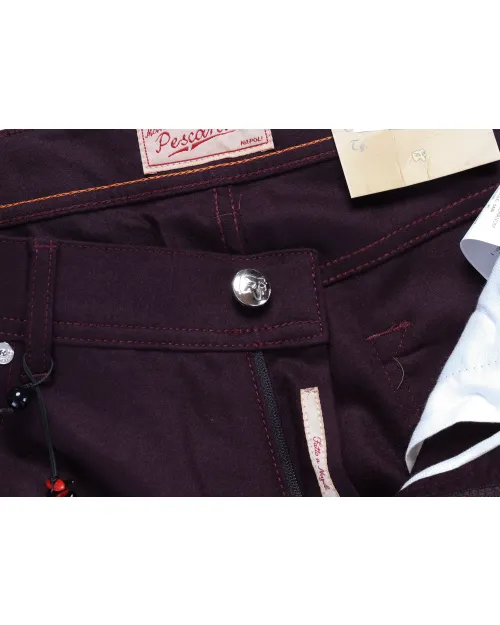 MARCO PESCAROLO "NERANO" PANTS - PURPLE - STRETCH WOOL & CASHMERE