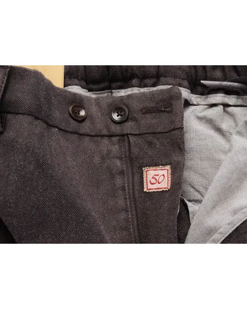 MARCO PESCAROLO PANTS - BROWN - WOOL, CASHMERE & SILK