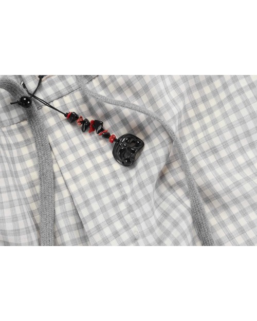 MARCO PESCAROLO PANTS - WHITE & GREY - LIGHTWEIGHT WOOL