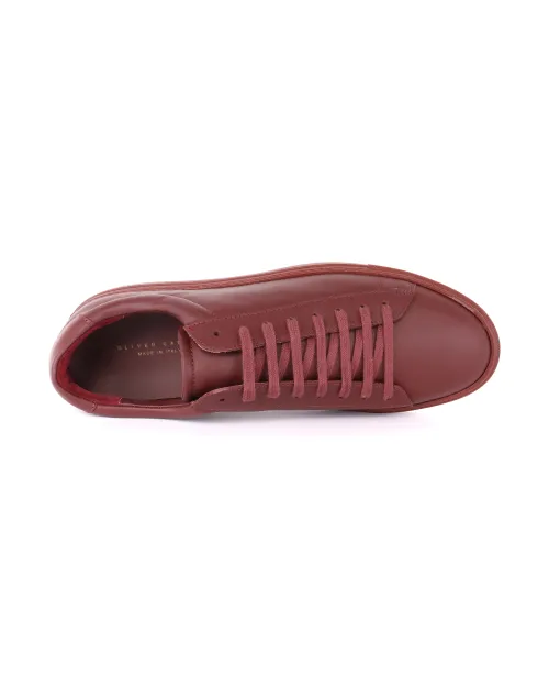 OLIVER CABELL "LOW1" SNEAKERS - CALFSKIN - BURGUNDY