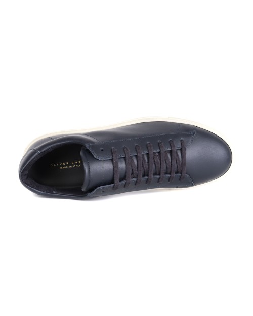 OLIVER CABELL "LOW1" SNEAKERS - CALFSKIN - NAVY BLUE
