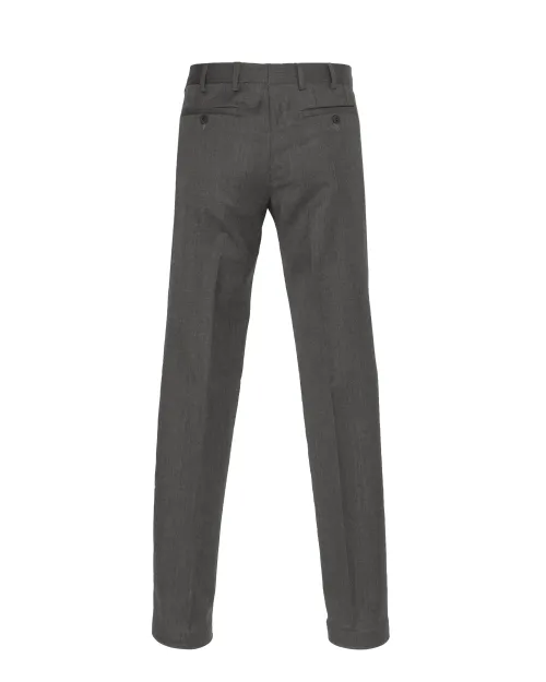 PAL ZILERI DRESS PANTS - GREY - STRETCH WOOL