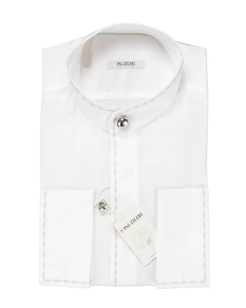 PAL ZILERI FORMAL DRESS SHIRT - WHITE - COTTON