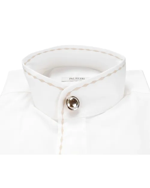PAL ZILERI FORMAL DRESS SHIRT - WHITE - COTTON