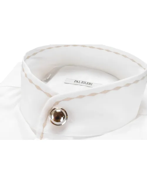 PAL ZILERI FORMAL DRESS SHIRT - WHITE - COTTON