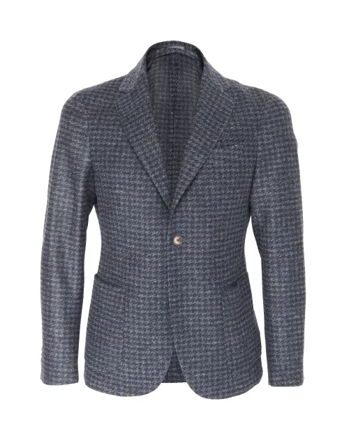 PAL ZILERI SPORT COAT - BLUE - ACRYLIC & WOOL JERSEY