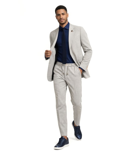 PAL ZILERI SUIT - LIGHT GREY - LIGHTWEIGHT STRETCH WOOL