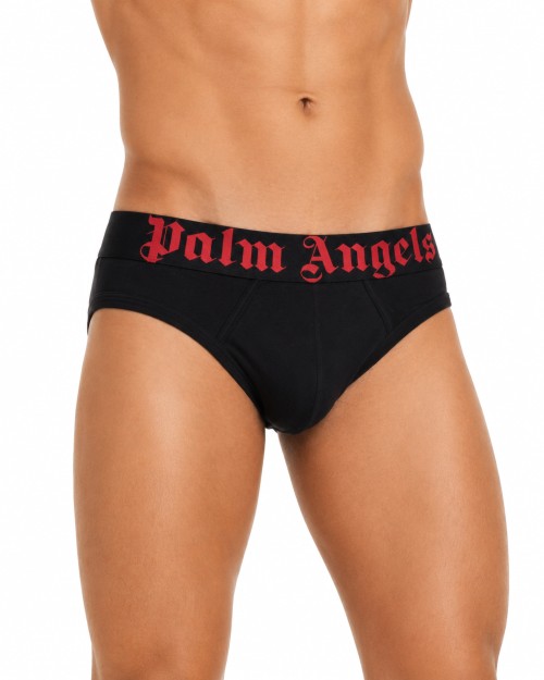 PALM ANGELS BRIEFS BI-PACK - BLACK & RED - STRETCH COTTON
