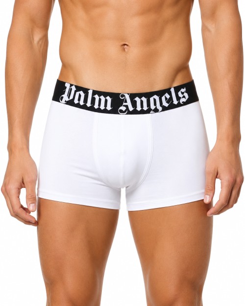 PALM ANGELS BOXER BRIEFS BI-PACK - WHITE - STRETCH COTTON