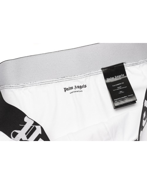 PALM ANGELS BOXER BRIEFS BI-PACK - WHITE - STRETCH COTTON