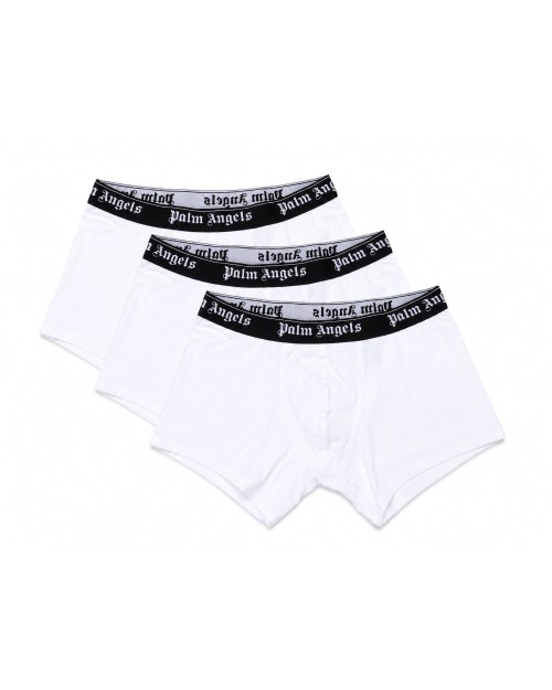 PALM ANGELS BOXER BRIEFS TRI-PACK - WHITE - STRETCH COTTON