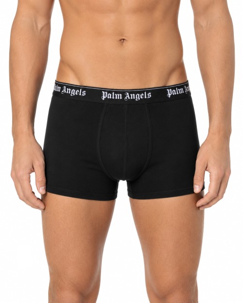 PALM ANGELS BOXER BRIEFS TRI-PACK - BLACK - STRETCH COTTON