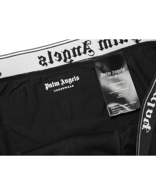 PALM ANGELS BOXER BRIEFS TRI-PACK - BLACK - STRETCH COTTON