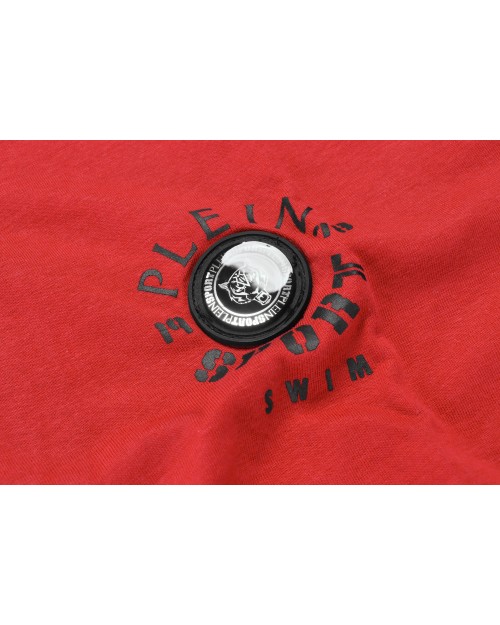 PLEIN SPORT T-SHIRT - RED - COTTON