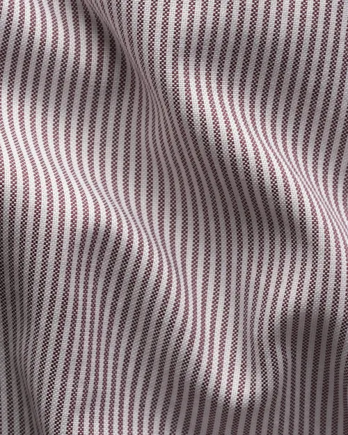 ETON SHIRT - WHITE & BURGUNDY - COTTON