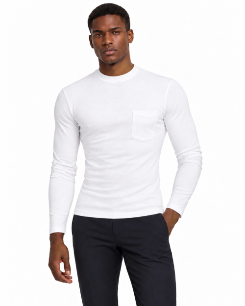 PAL ZILERI T-SHIRT - WHITE - STRETCH COTTON